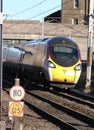 Virgin pendolino West Coast Main Line Carnforth Royalty Free Stock Photo