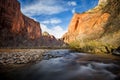 The Virgin River Narrows in Zion National Park Royalty Free Stock Photo