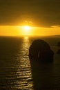 Virgin rock sunset Royalty Free Stock Photo