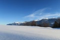 Virgin snow in Swiss alps