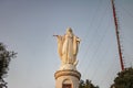 Virgin Statue on top of San Cristobal Hill - Santiago, Chile Royalty Free Stock Photo