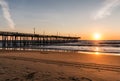 Virginia Beach Boardwalk Fishing Pier at Dawn Royalty Free Stock Photo