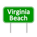 Virginia beach green road sign.