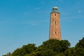 Old Cape Henry Lighthouse on Hill Overlooking Virginia Beach Royalty Free Stock Photo