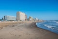 Virginia Beach Oceanfront With Fishing Pier, Hotels and Attractions Royalty Free Stock Photo