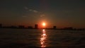 Virginia Beach photo of a shoreline sunset from the ocean