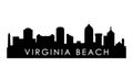 Virginia Beach skyline silhouette.