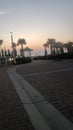 Virginia Beach sunset at resort Royalty Free Stock Photo