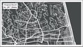 Virginia Beach USA City Map in Retro Style. Outline Map. Royalty Free Stock Photo