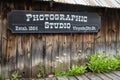 Sign for a Photographic Studio, in the old historic ghost town, established 1864