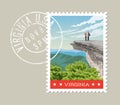 Virginia postage stamp design. Vector illustration. Royalty Free Stock Photo