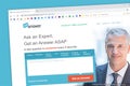 JustAnswer website homepage. Ask and Expert for help in technology, computers, law, appraisals