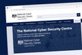 National Cyber Security Centre website homepage.