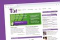 Tor or The Onion Router website homepage.