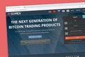 Bitmex website home page. The next generation of bitcoin cryptocurrency trading products for