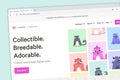 CryptoKitties website home page, a blockchain based virtual game players can purchase, collect