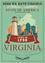 Virginia vector american poster. Here we have Virginia