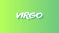 Virgo astrology (zodiac) sign illustration in green and white colors