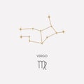 Virgo constellation vector illustration