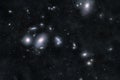 Virgo galactic cluster Royalty Free Stock Photo