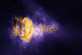 Virgo Horoscope Sign. Abstract night sky background Royalty Free Stock Photo