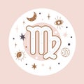 Virgo Horoscope sign vector - Zodiac astrology element. Esoteric symbol for logo or icon.