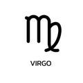 Virgo icon or sign. Zodiac, astrology, horoscope symbol. Vector illustration Royalty Free Stock Photo