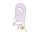 Virgo illustration, handwriting, symbol. vector illustration