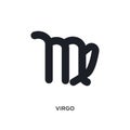 virgo isolated icon. simple element illustration from zodiac concept icons. virgo editable logo sign symbol design on white Royalty Free Stock Photo