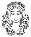 Virgo Sign, Beautiful Woman Face, Virgin or Maiden