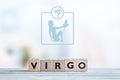 Virgo star sign on a table