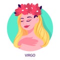 Virgo zodiac. Astrology and horoscope sign. Beautiful lady