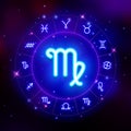 Virgo zodiac sign, horoscope symbol, vector illustration Royalty Free Stock Photo