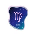 Virgo zodiac sign. Vector sign Virgo. Zodiac sign. Space illustration Royalty Free Stock Photo