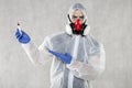 Virologist ready for testing and vaccines Royalty Free Stock Photo