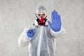 Virologist ready for testing and vaccines Royalty Free Stock Photo