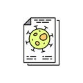 Virology color line icon. Pictogram for web page, mobile app