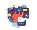 Virtual Analytics And Data Science, Financial Data Management in Cyberspace. Character Work with Artificial Intelligence