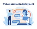 Virtual Assistant Deployment. Efficient integration Royalty Free Stock Photo