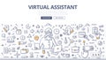 Virtual Assistant Doodle Concept Royalty Free Stock Photo