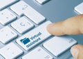 Virtual assistant - Inscription on Blue Keyboard Key Royalty Free Stock Photo