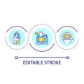 Virtual assistant service loop concept icon Royalty Free Stock Photo