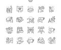 Virtual augmented reality concept Well-crafted Pixel Perfect Vector Thin Line Icons 30 2x Grid for Web Graphics and Apps