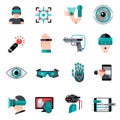 Virtual Augmented Reality Icons Royalty Free Stock Photo