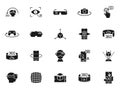 Virtual and augmented reality vector icons Royalty Free Stock Photo