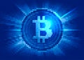 Virtual bitcoin digital currency consist of binary code