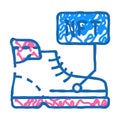 virtual blockchain-based sneakers icon doodle illustration Royalty Free Stock Photo