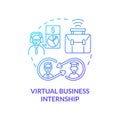 Virtual business internship concept icon