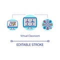 Virtual classroom concept icon
