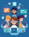 In the virtual classroom students don their digital avatars and use their coding skills to navigate through an immersive